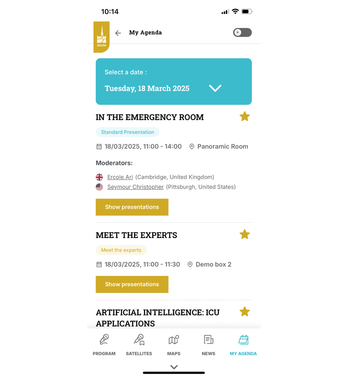 During the symposium: your digital companion
